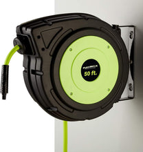 Load image into Gallery viewer, Premium Hybrid 3/8" x 50 ft. Air Hose Reel - Retractable, Heavy Duty, ZillaGreen