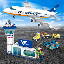 Load image into Gallery viewer, Ultimate 21-Inch LED Airplane Building Toy with 901 Pieces for Imaginative Play