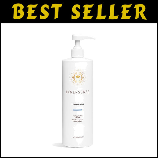 Organic Natural Styling Gel - 32oz Pump for Shine & Definition, All Hair Types