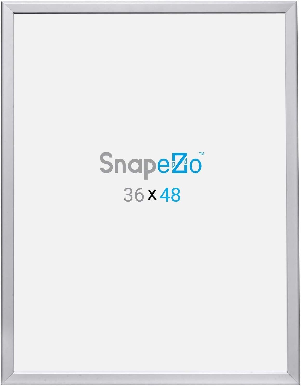 Stylish Front-Loading 36x48 Poster Frame - Silver Aluminum for Modern Displays