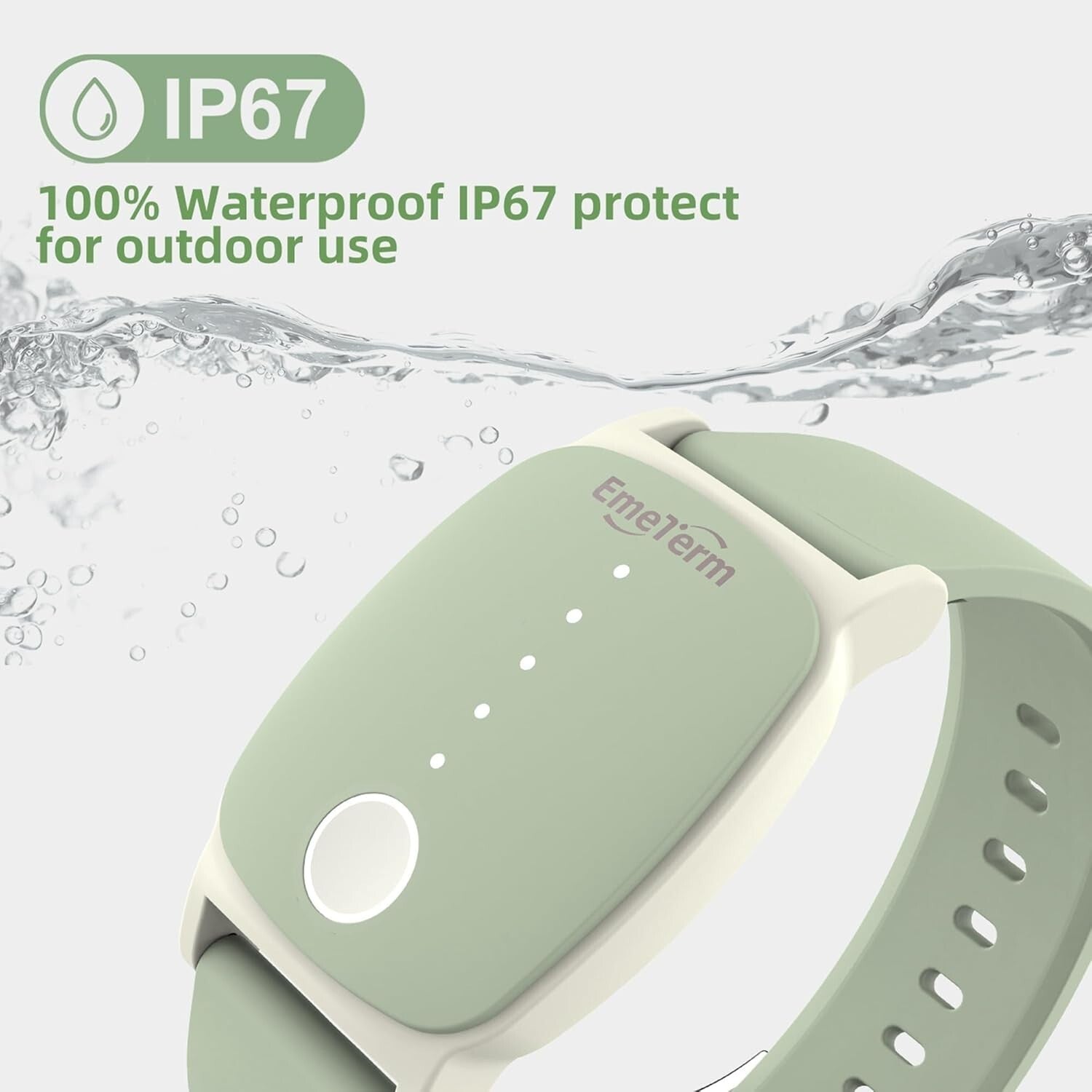 Mint Green Anti-Nausea Wristband - Waterproof Motion Sickness Relief Device