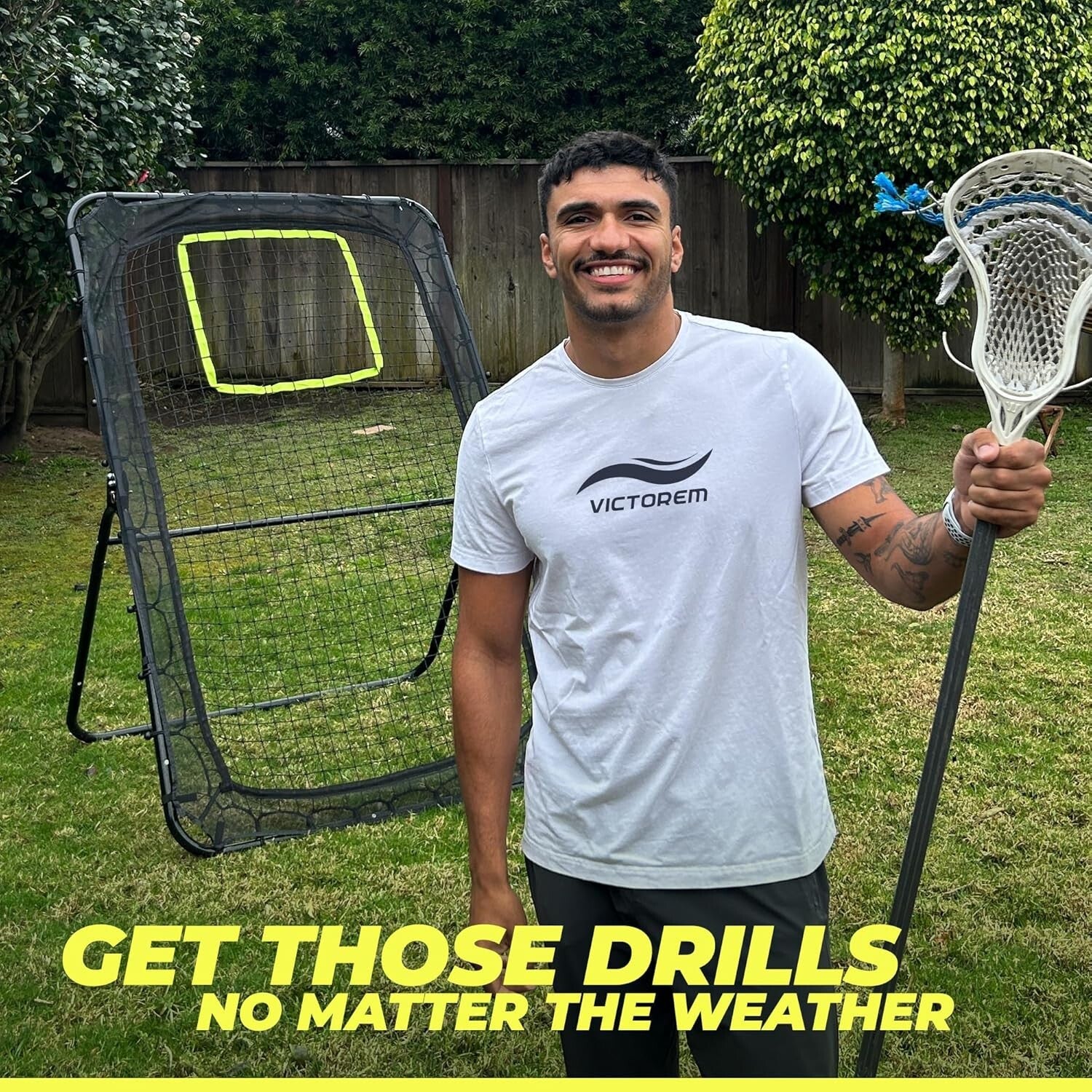 Durable 6x4 Ft. Rebounder Net for Lacrosse, Volleyball & Softball Training