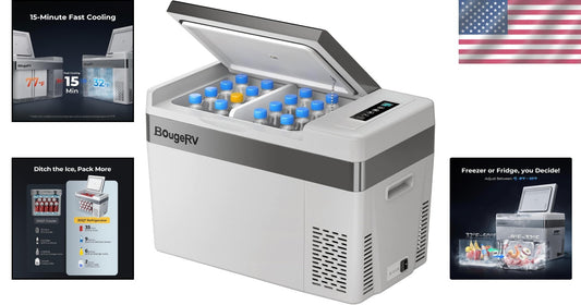 Versatile 12V/AC Compressor Cooler with 3-Level Battery Protection & Fast Freeze