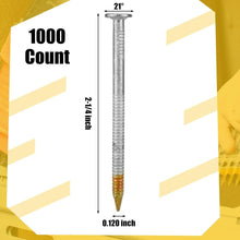 Load image into Gallery viewer, Heavy-Duty 21 Degree Framing Nails: 1000 Pack of Galvanized Ring Shank Nails