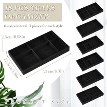 Load image into Gallery viewer, Versatile Stackable Velvet Jewelry Organizer - 18 Tray Set for All Occasions