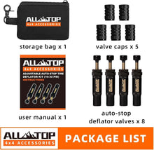 Load image into Gallery viewer, Adjustable Auto-Stop Tire Deflator Kit 10-30 PSI - Offroad Adventure Essential