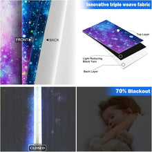 Load image into Gallery viewer, Soft Touch Polyester Blackout Curtains with Forest Design - 2 Panels 52"x84"