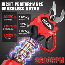 Load image into Gallery viewer, High Power Cordless Pruning Shears - 2 Lithium Batteries Included, 30mm Cutting