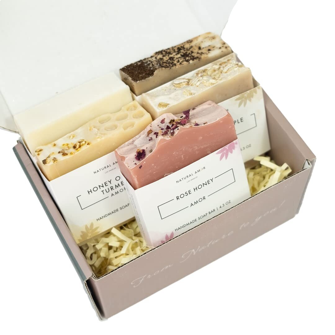 5-Piece All Natural Soap Collection - Essential Oil Scented Luxury Bars