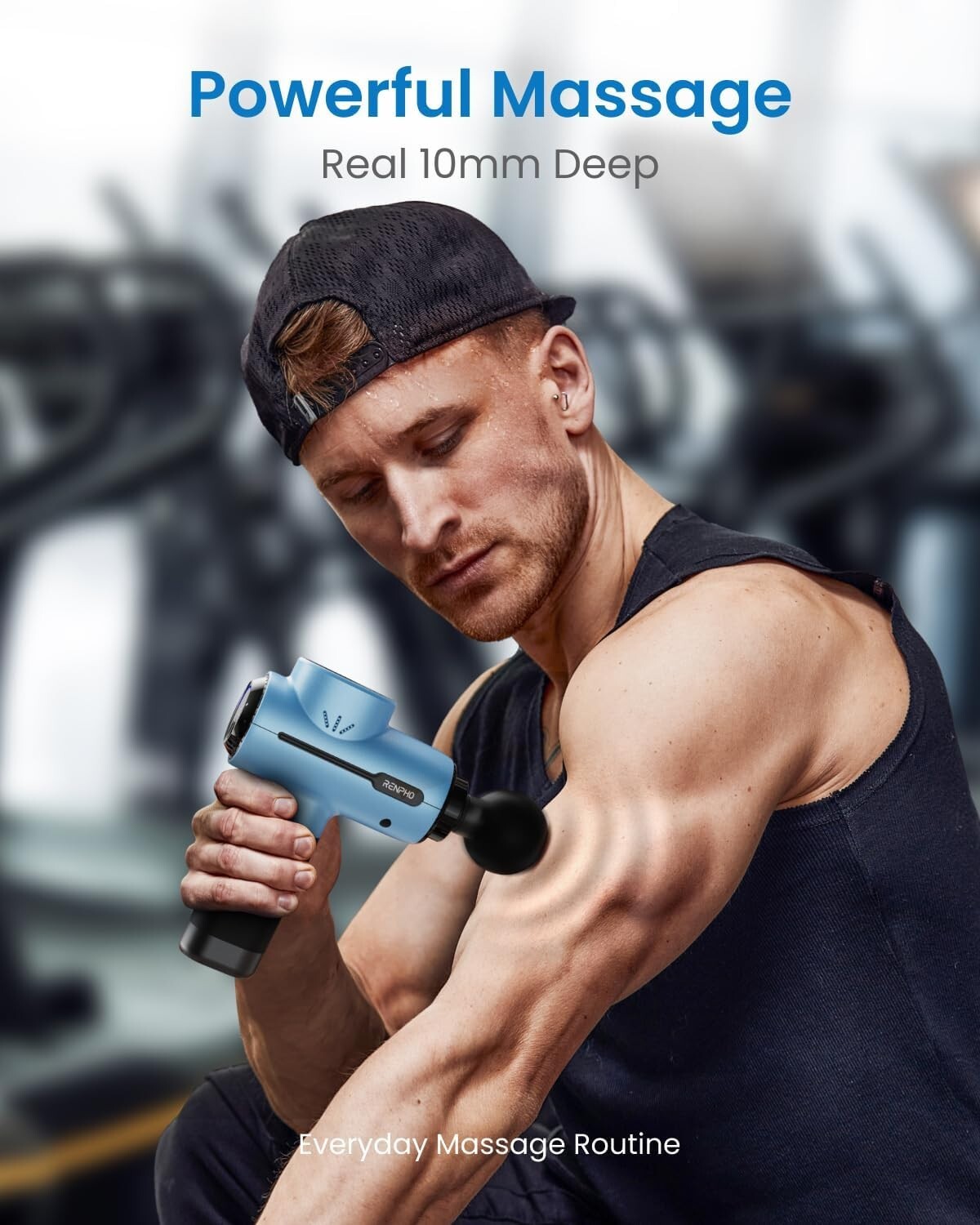 Athlete’s Choice: Compact Massage Gun with 5 Attachments for Total Body Relief