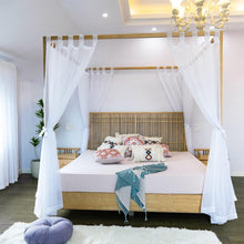 Load image into Gallery viewer, Transform Your Bedroom with Shabby Chic Sheer Canopy Curtains for All Bed Sizes