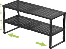 Load image into Gallery viewer, Expandable &amp; Stackable Kitchen Organizer - Adjustable Metal Spice Rack Set