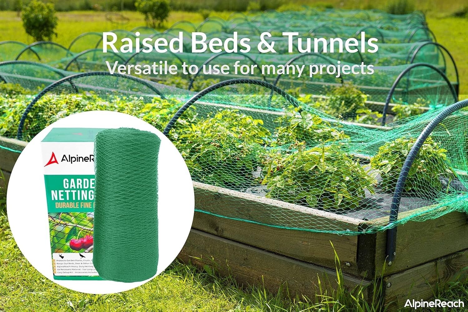 15 x 50 ft Woven Green Plant Netting - Ultimate Solution for Animal Defense