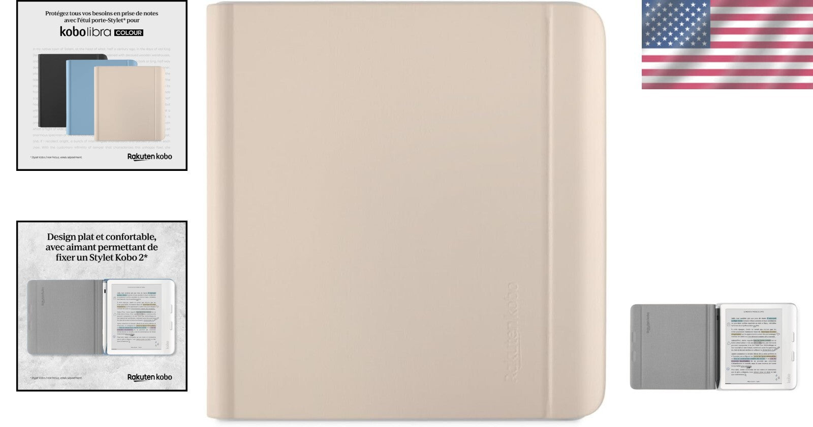 Stylish Sand Beige SleepCover for 7" Kobo Libra Colour – Protect & Personalize