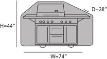 Load image into Gallery viewer, 74 Inch Elite Outdoor Grill Cover - Perfect for Large Island Grills and Weather