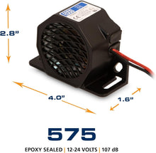 Load image into Gallery viewer, Compact 107 dB Backup Alarm with Moisture Resistance - Vehicle Safety Essential