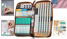 Load image into Gallery viewer, Premium 40PCS Metal Mechanical Pencil Set with Leather Case - Ideal for Artists