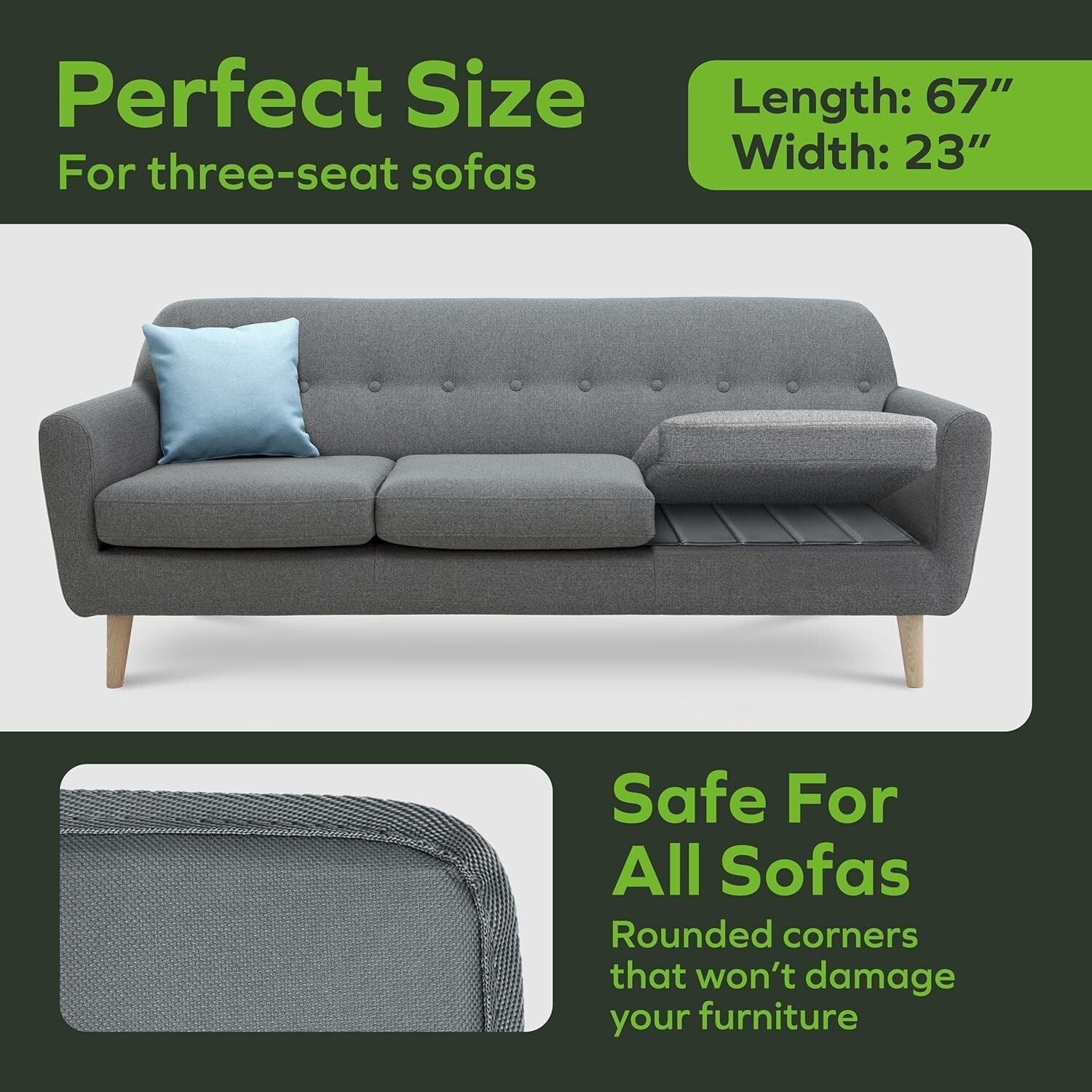 Durable Non-Slip Sofa Support for Sagging Cushions - Lifetime Warranty Included