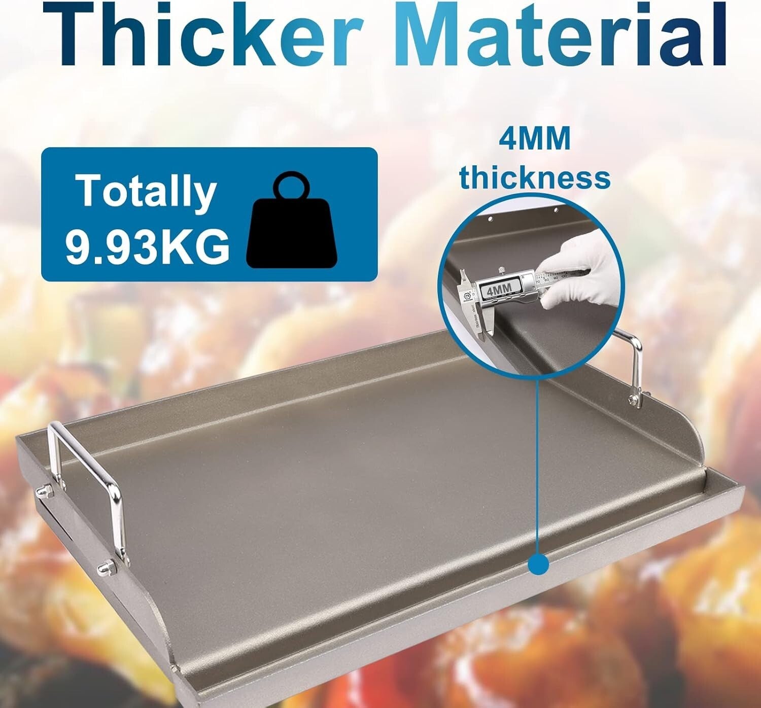 Durable Cast Iron Griddle for Gas Grill - 25" x 16" for Perfect Outdoor BBQs