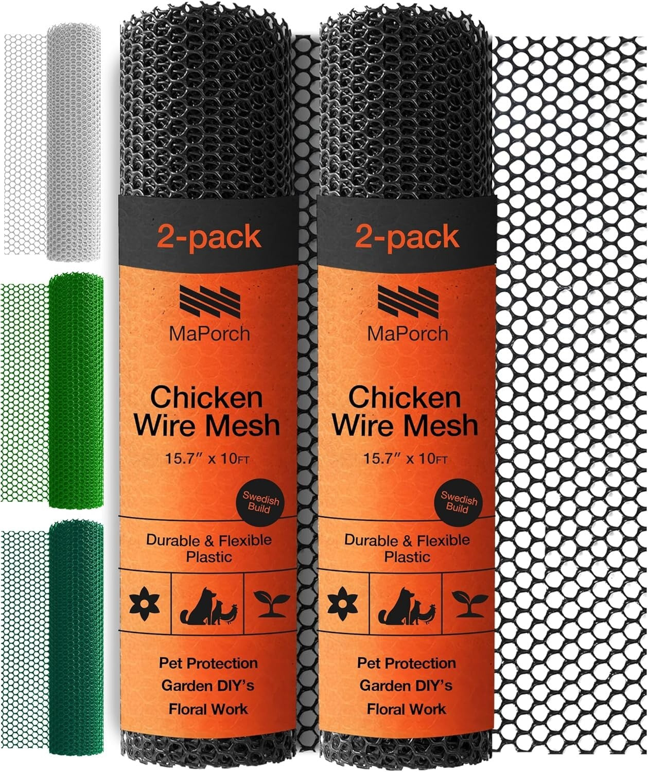 Lightweight 2.29lb Plastic Mesh Fence - Ideal for Balconies & Gardens - 2 Pack