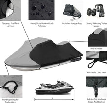 Load image into Gallery viewer, Heavy-Duty 600D PWC Cover with Built-In Trailering System - Waterproof Gray