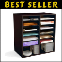 Load image into Gallery viewer, Sturdy Freestanding Wooden Organizer with Adjustable Shelves - Elegant Design