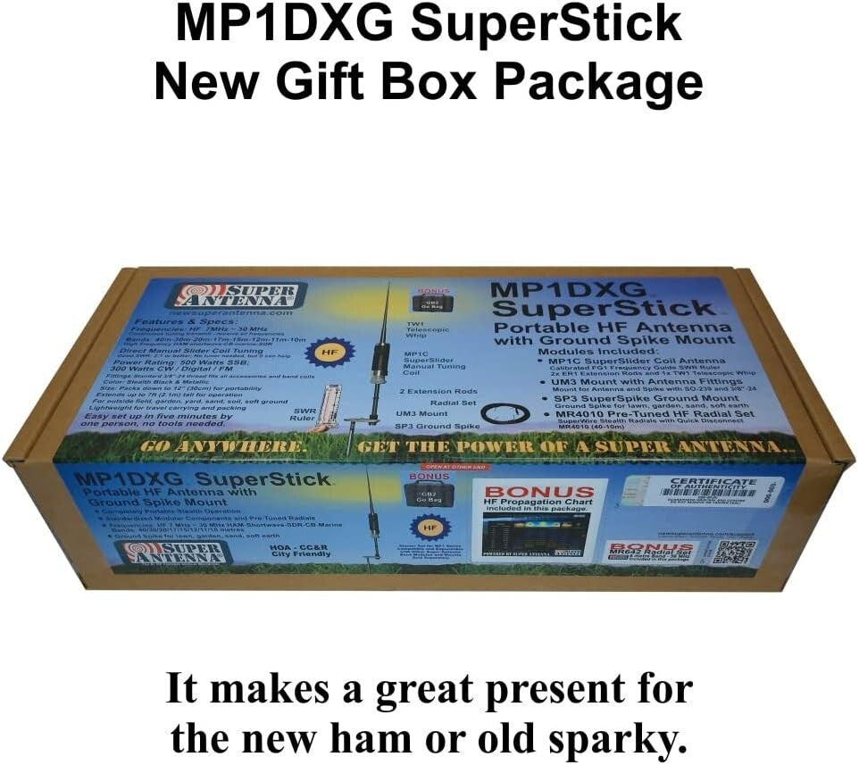 Portable All Band HF Antenna with Ground Mount - Ideal for Ham Radio Enthusiasts