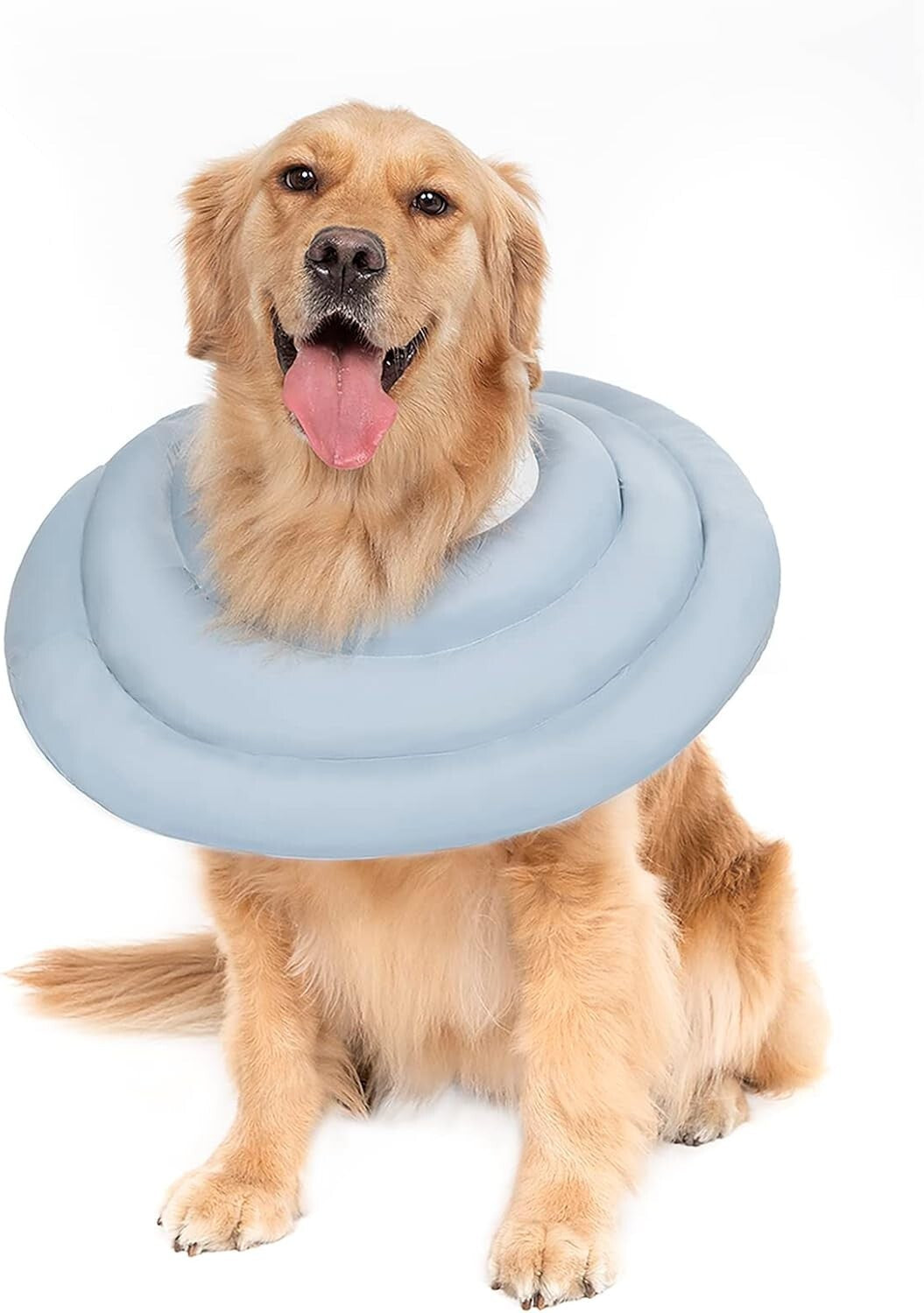 Water-Resistant Soft Dog Cone - Adjustable Recovery Collar for Large Dogs & Cats