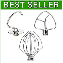 Load image into Gallery viewer, Premium Stainless Steel Mixer Attachments Set for KitchenAid Tilt-Head Mixers