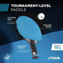 Load image into Gallery viewer, Advanced Carbon Fiber Table Tennis Bat with ITTF Approved S5 Rubber - Red/Blue