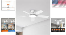 Load image into Gallery viewer, Versatile 52-Inch Ceiling Fan with Remote &amp; Reversible Blades for Year-Round Use