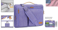 Load image into Gallery viewer, Stylish Purple Laptop Messenger Bag with 4 Zipper Pockets for Easy Organization