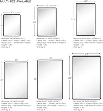 Load image into Gallery viewer, Modern Rectangular Medicine Cabinet with Beveled Mirror, 16x24'' Chrome Finish