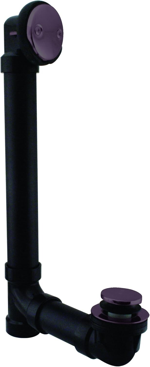 Oil Rubbed Bronze Bath Drain Kit - All-In-One Tip-Toe Overflow Assembly, 4 Count