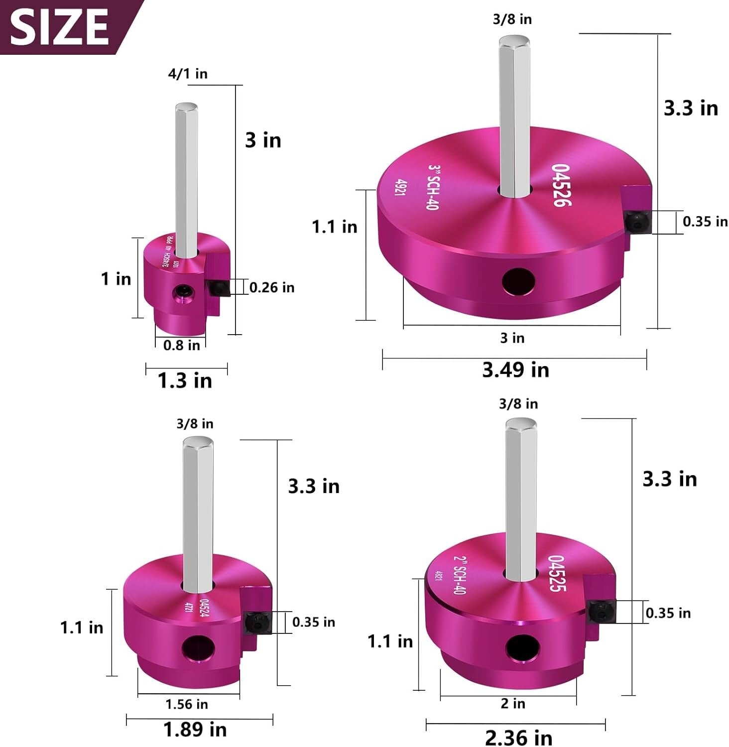 4-Piece PVC Pipe Reamer Set: Essential Tool for Efficient Plumbing Repairs