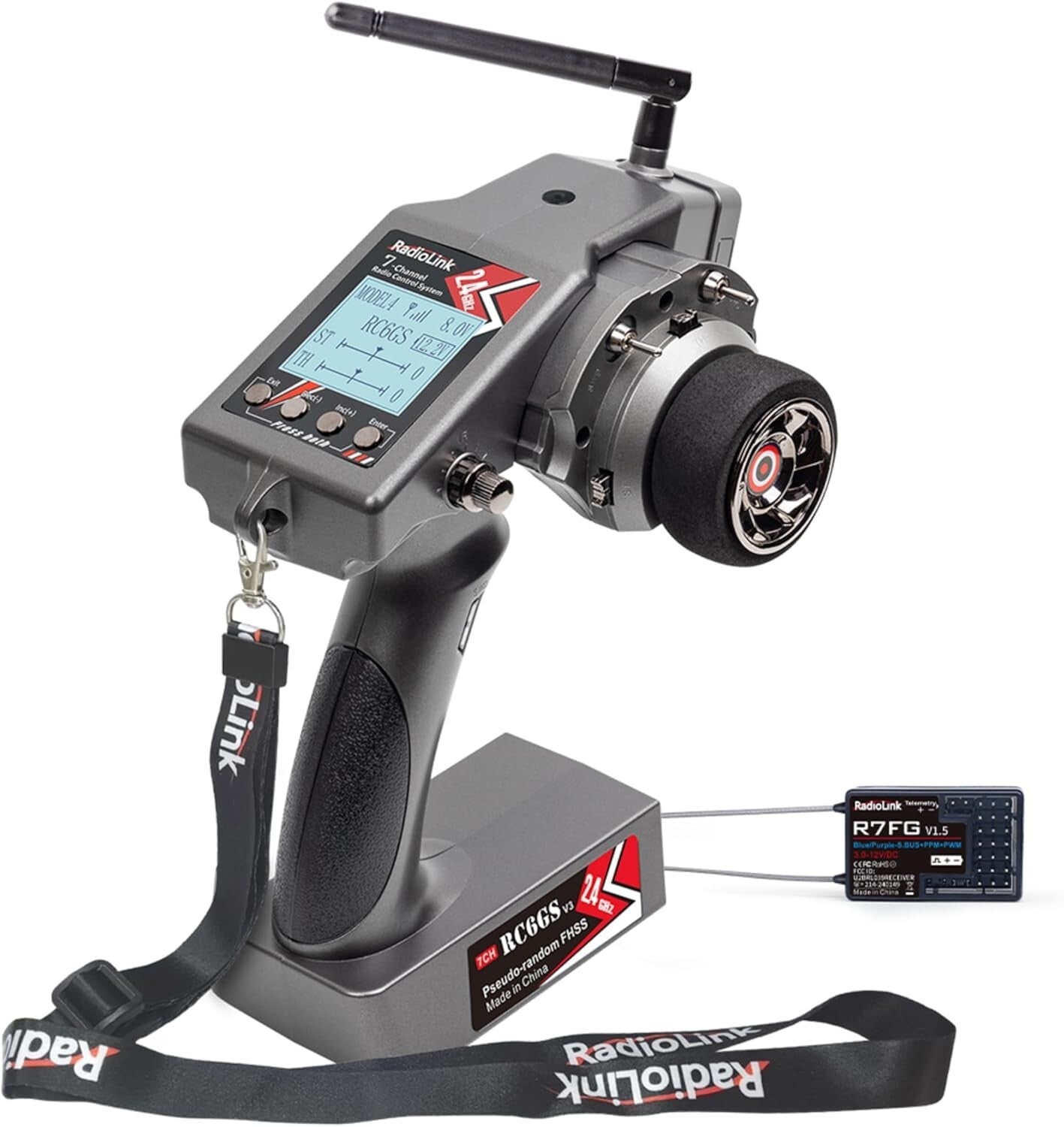 2.4GHz Radio Controller with Telemetry and Dual-Rate Control for 30 Models