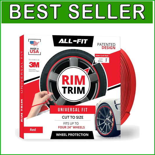 Durable 25ft Red Wheel Rim Protector for 24" Wheels – Easy DIY Installation