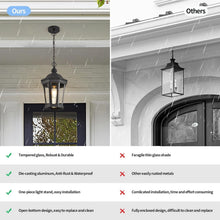 Load image into Gallery viewer, Classic 17.9" Height Adjustable Lantern - Weatherproof Hanging Light Fixture