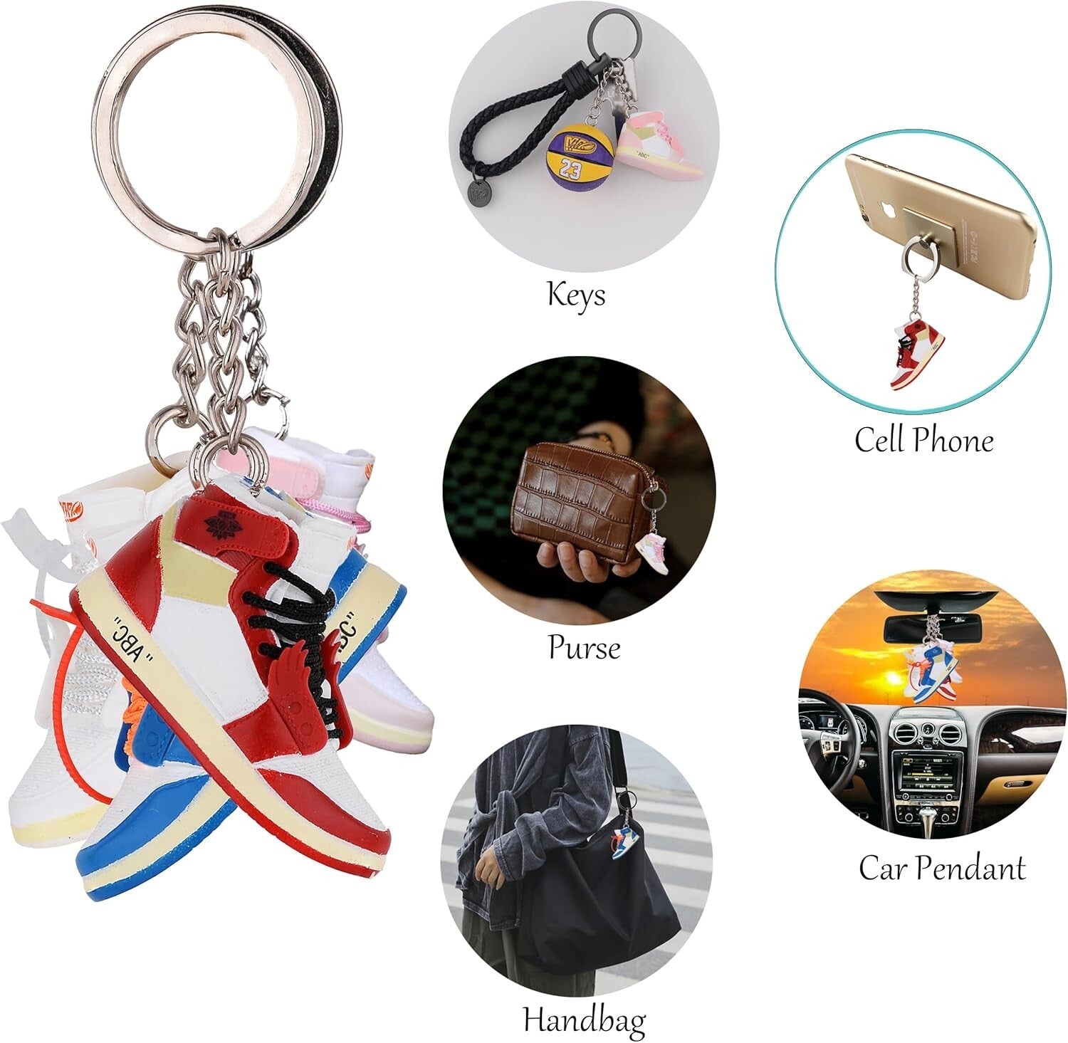 3D Mini Sneaker Keychain - Realistic Gift for Sneaker Lovers and Trendsetters