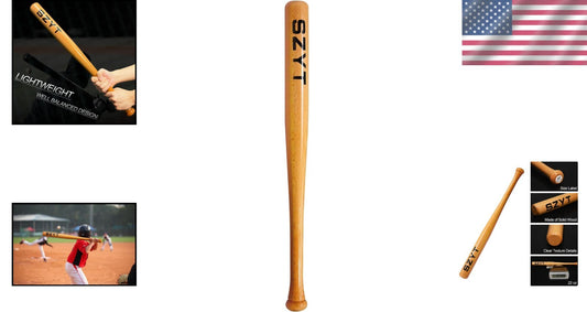 Durable 33 Inch Yellow Baseball Bat - Ideal for Home Defense & Practice