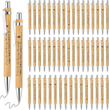 Load image into Gallery viewer, Engraved Bamboo Ballpoint Pens - 200 Inspirational Scripture Quotes for Gifting