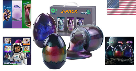 Big Galaxy Slime Set - 3Pcs Easy-to-Play Colorful Slime for Sensory Fun & Gifts