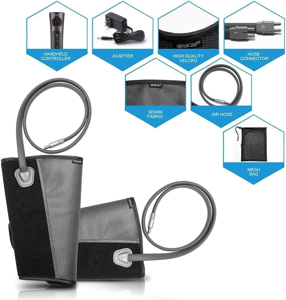 Air Compression Leg Massager for Circulation - Relief for RLS and Edema