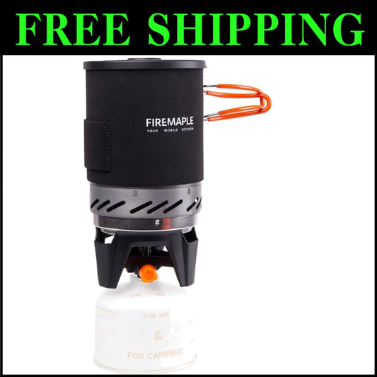 High-Efficiency Camping Stove with Integrated Cook Pot - Ideal for Adventures