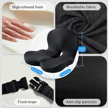 Load image into Gallery viewer, Adjustable Ergonomic Memory Foam Truck Seat Cushion for Long Drives - Dark Gray