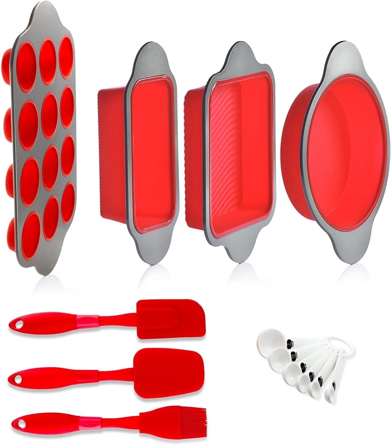 13-Piece Non-Stick Silicone Bakeware Set - Oven, Freezer, and Dishwasher Safe