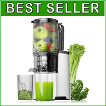 Load image into Gallery viewer, High-Yield 400W Cold Press Juicer with 5.8" Feed Chute - Metallic Silver