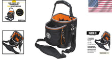Load image into Gallery viewer, Durable Tool Bag with 14 Pockets and Comfort Shoulder Strap - Black &amp; Orange