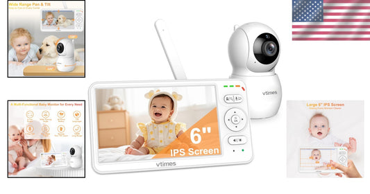2-Way Audio Baby Monitor with 1000ft Range & Night Vision - Ideal for Parents