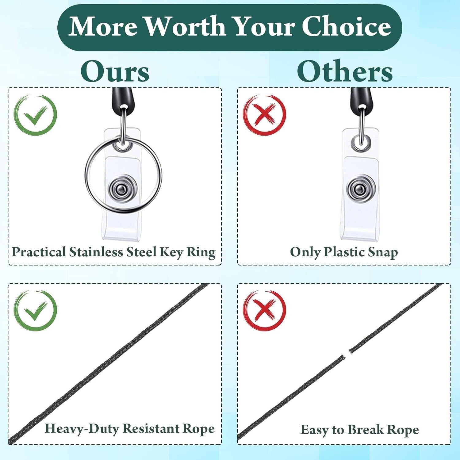 Versatile 80 Pack Retractable ID Badge Reels - Perfect for Office & Healthcare